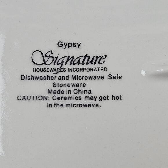 Signature Housewares Inc. Stoneware Butter Dish Colorful Gypsy Pattern Floral - Picture 7 of 7